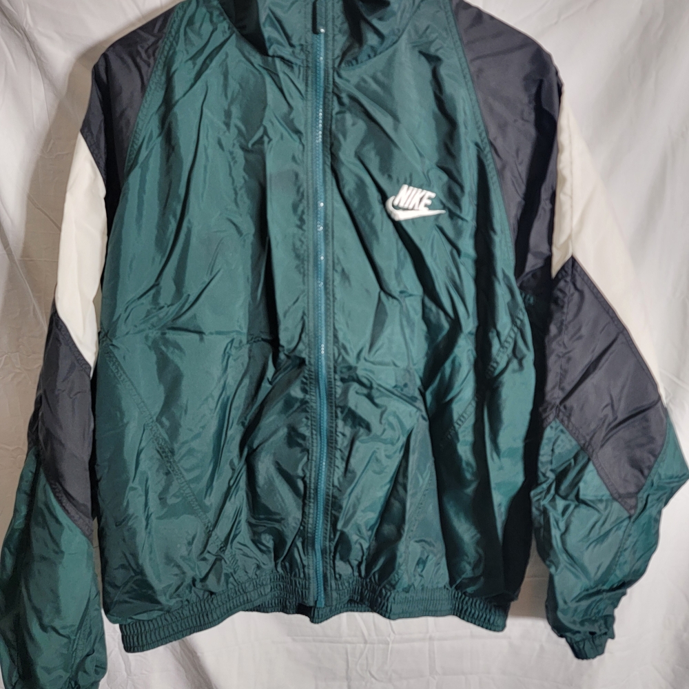 Nike Men's Teal and Black Windbreaker